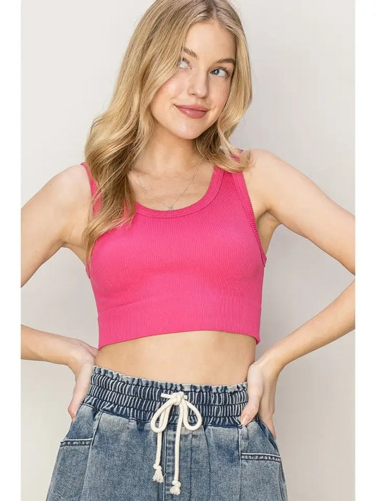Ribbed Seamless Crop Top