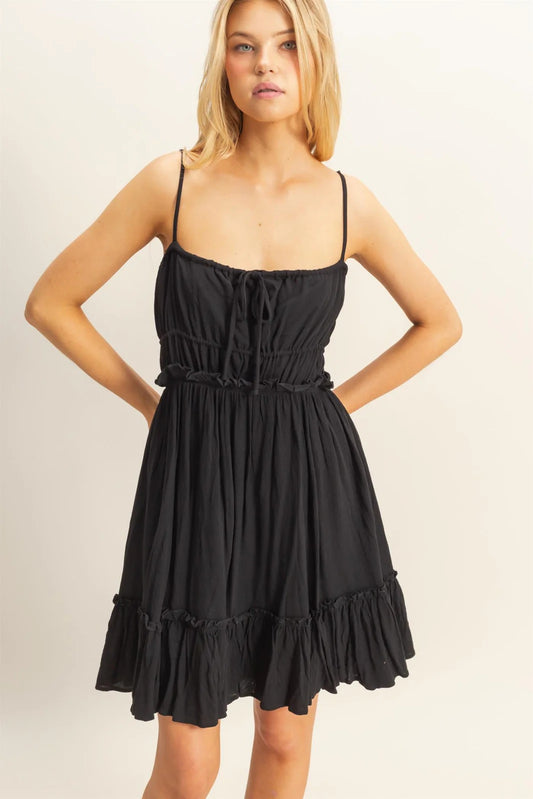 Spaghetti Strap Swing Mini Dress