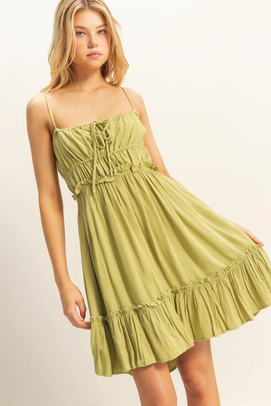 Spaghetti Strap Swing Mini Dress