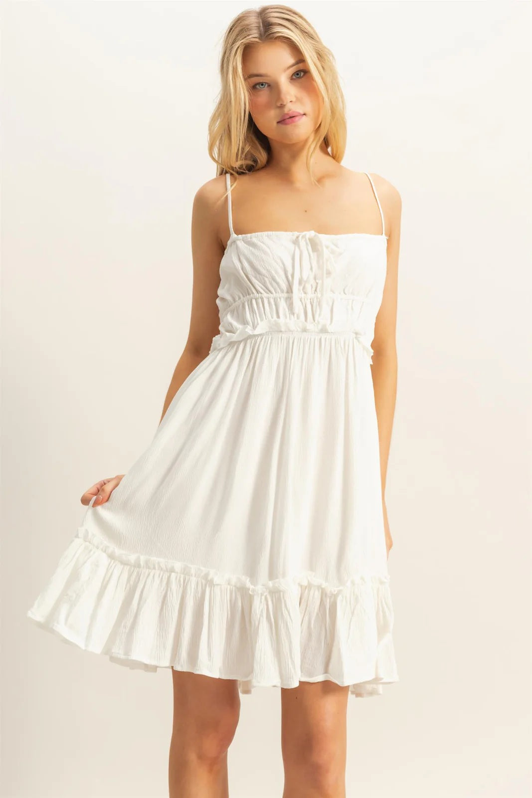 Spaghetti Strap Swing Mini Dress