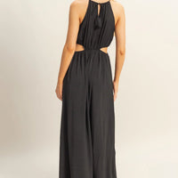 Side Cutout Side Slit Maxi Dress