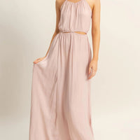 Side Cutout Side Slit Maxi Dress