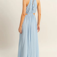 Side Cutout Side Slit Maxi Dress