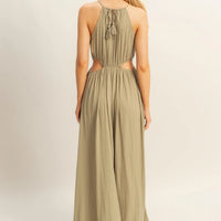 Side Cutout Side Slit Maxi Dress