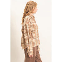 Plaid Button-Up Shirt