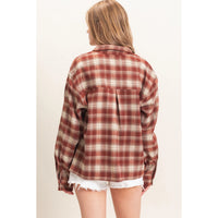 Plaid Button-Up Shirt