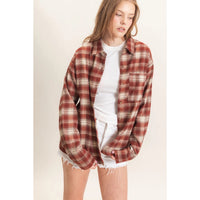 Plaid Button-Up Shirt