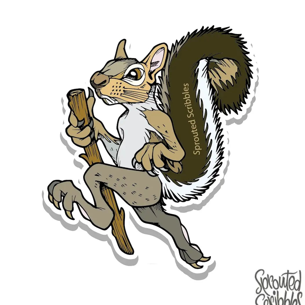 HIKING SQUIRREL STICKER