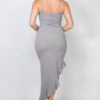 Pearl Ruffle Glitter Dress Knit