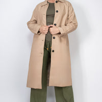 PU Raglan Sleeve Belted Coat