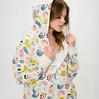 Cat Zip Up Hoodie