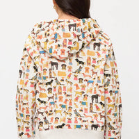 Colorful Dog Breeds Zip Up Hoodie