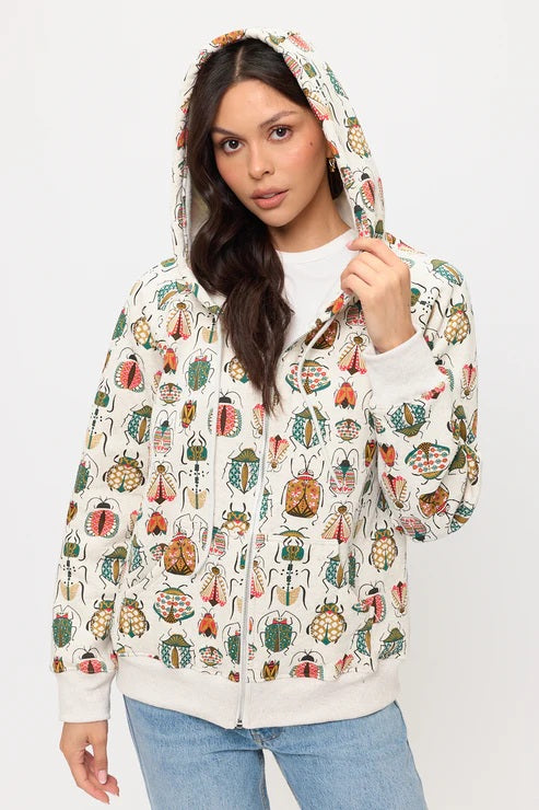 Colorful Bugs Zip Up Hoodie