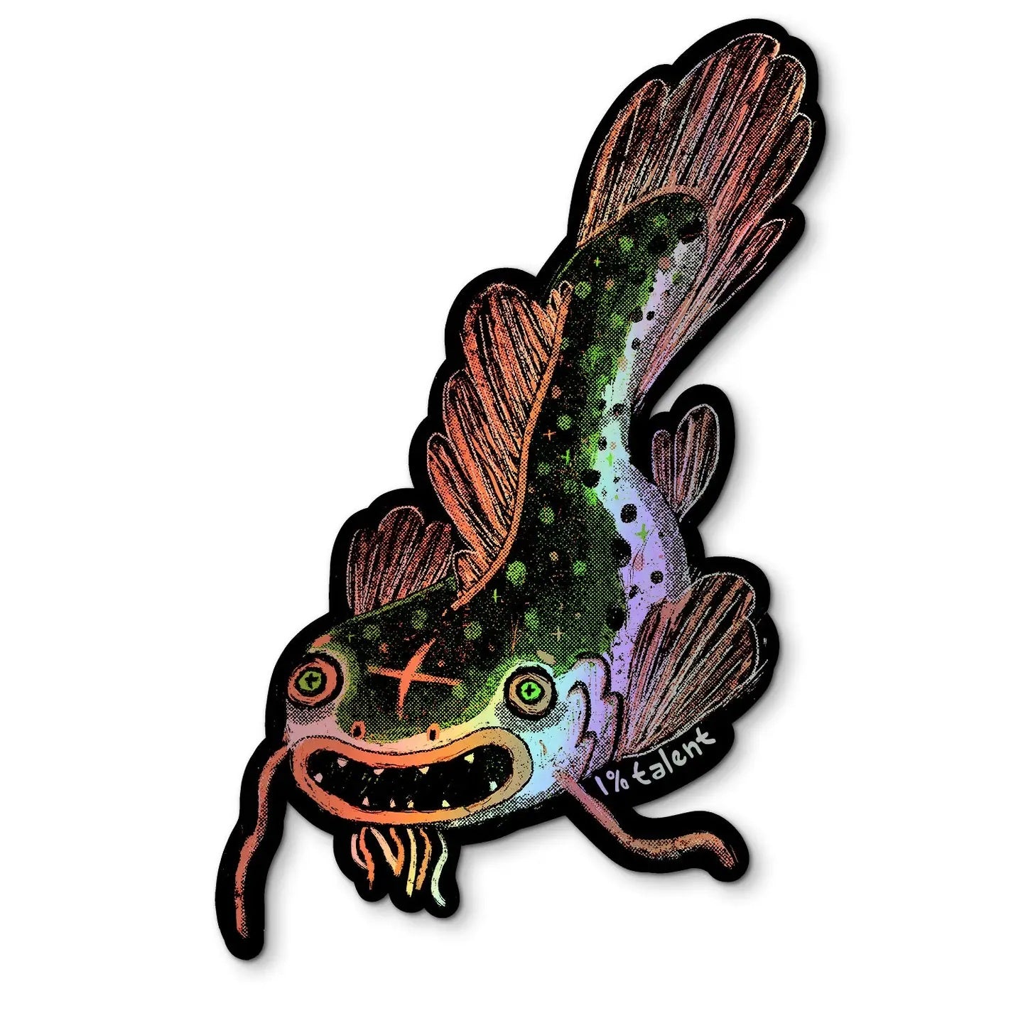 Holographic Catfish Sticker