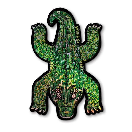 Holographic Flat Crocodile Sticker