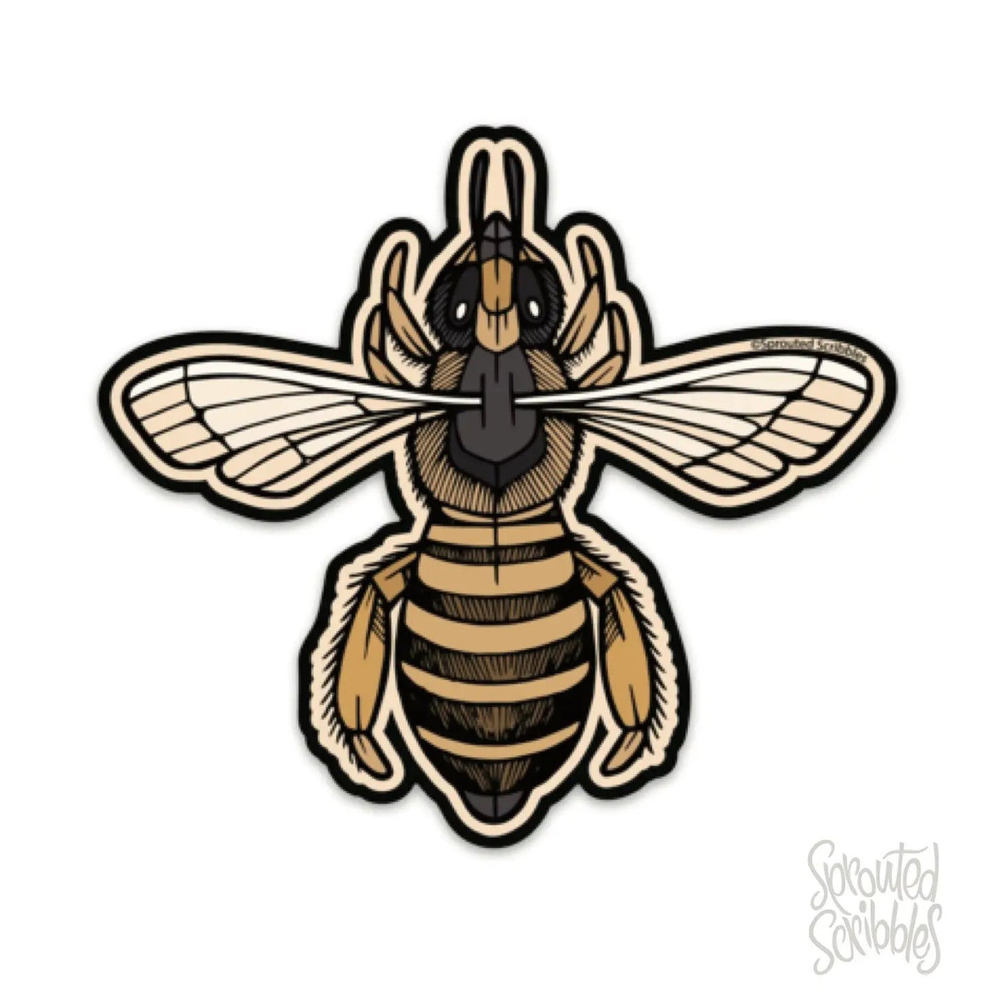 Honeybee Small 3.5" Sticker