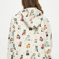 Winter Cats Zip Up Hoodie