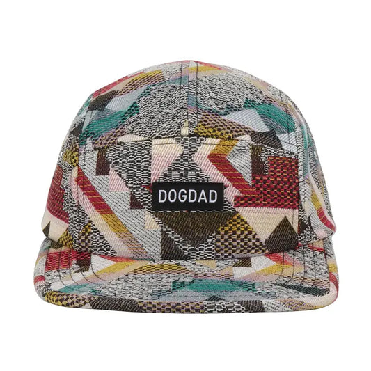 Patchwork Jacquard Dog Dad 5 Panel Hat Camp Cap For Dog Walks and Outdoor Adventures