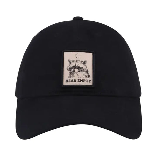 Head Empty Raccoon Baseball Cap | Funny Raccoon Patch Hat