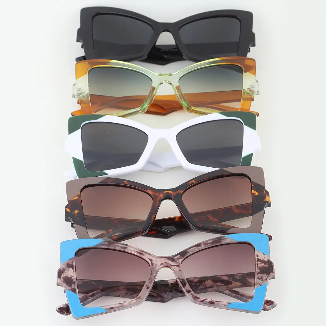 Chic Two Toned Cateye Sunglasses