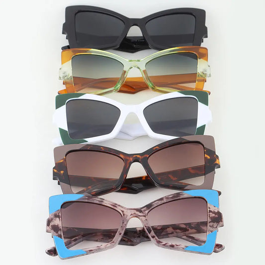 Chic Two Toned Cateye Sunglasses