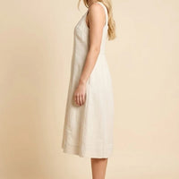 Contrast Stitch Detail Square Neck Tank Dress