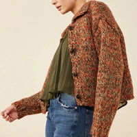 Multi Color Button Up Cardigan Sweater