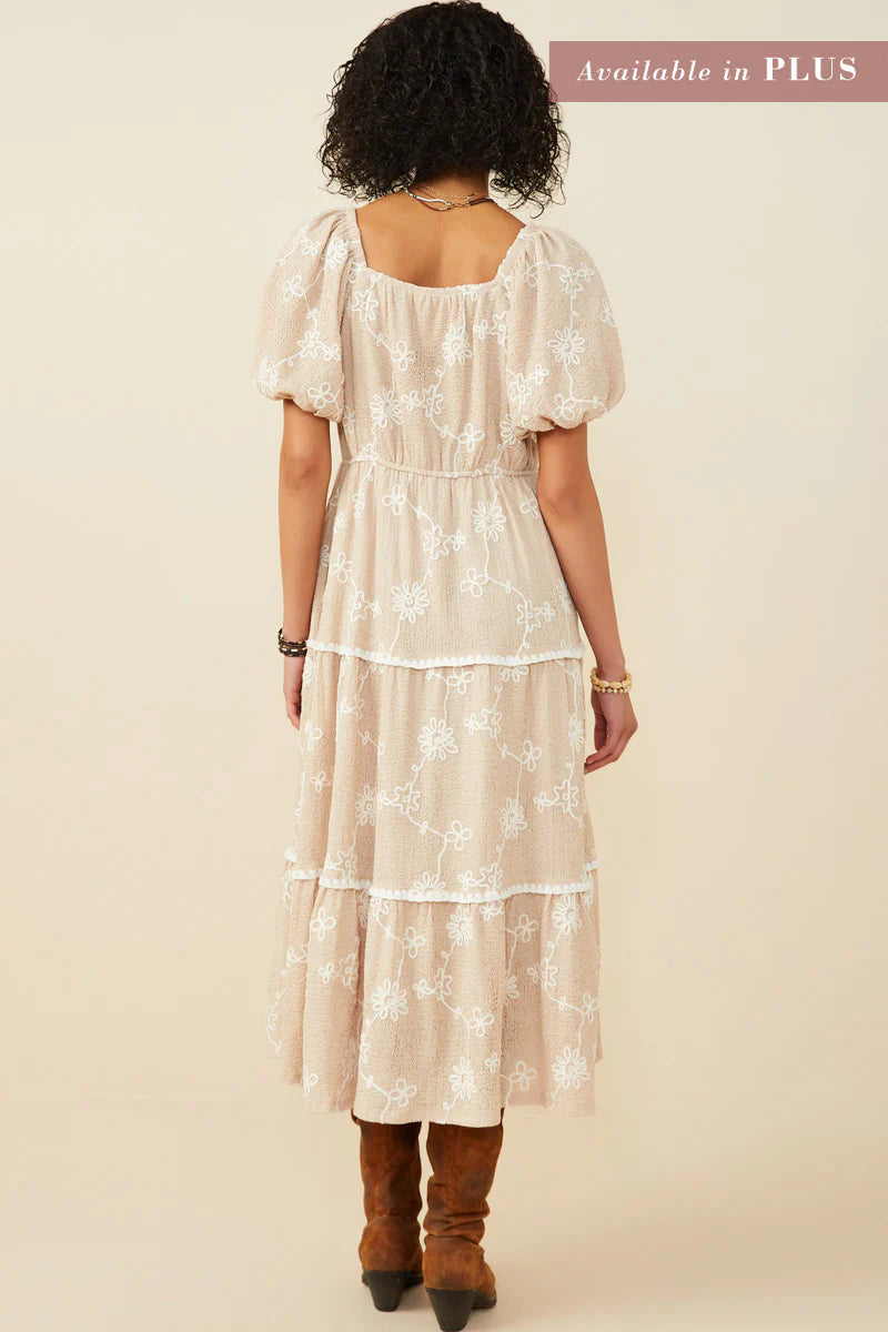 Floral Tiered Knit Dress