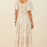 Floral Tiered Knit Plus Dress