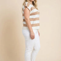 Striped Soft Sweater Knit Boxy Tank