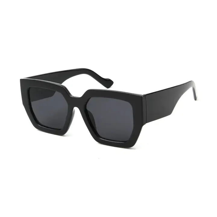 Oversized Bold Square Thick Frame Chunky Fashion Sunglasses