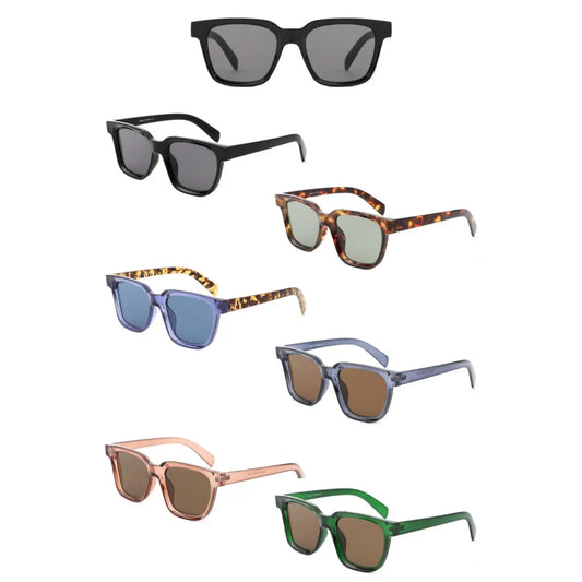 Classic Square Curved Lens Sunglasses