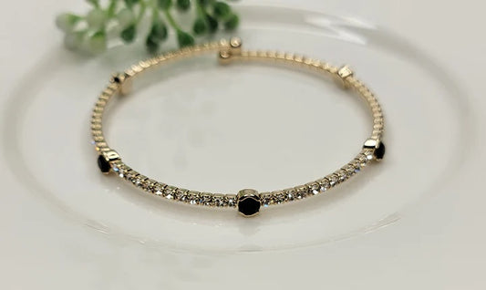 Prong And Bezel Clear And Black Cz
