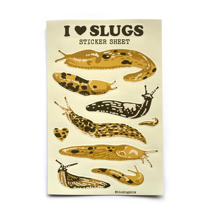 I Love Slugs Sticker Sheet