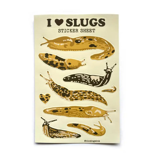 I Love Slugs Sticker Sheet