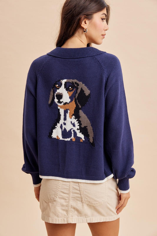 Beagle Knitted Cardigan