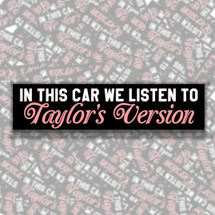 In This Car We Listen To TV Bumper Sticker
