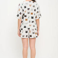 Cute Multi Kitten Face Relaxed Fit T-Shirt