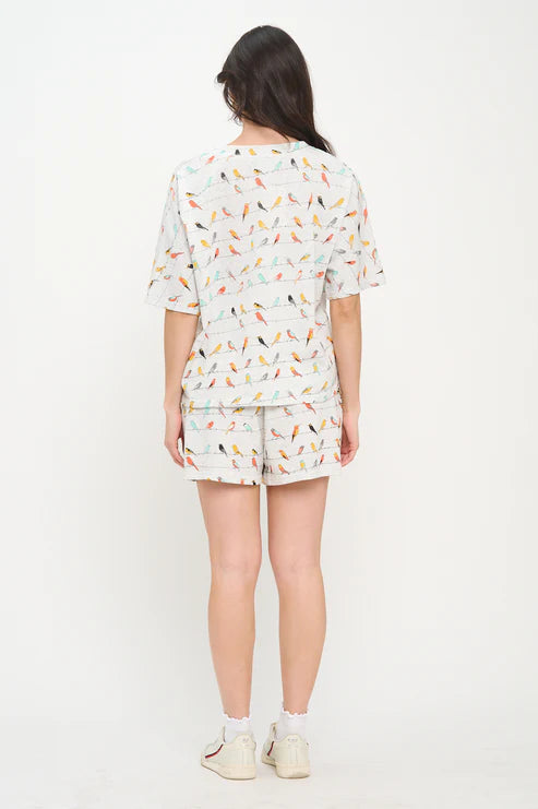 Colorful Chirpy Birds Relaxed Fit T-Shirt