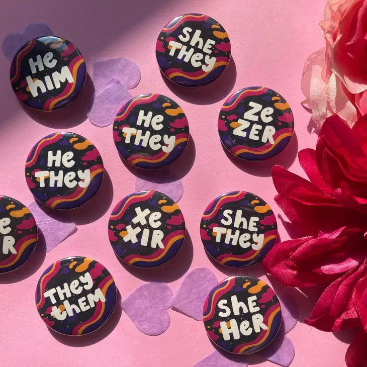 It Its Space Pronoun Button Pin