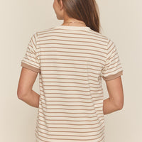 Color Contrast Stripe Knit Top