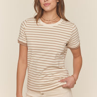 Color Contrast Stripe Knit Top