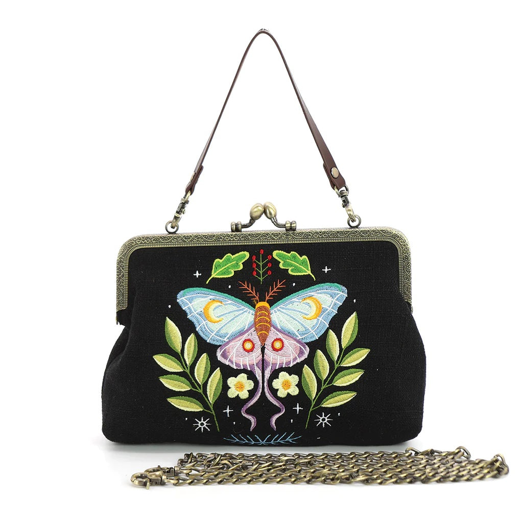 Sac Kisslock vintage papillon