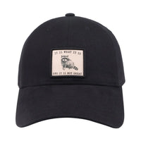 “It Is What It Is (and It Is Not Great)” Embroidered Black Baseball Cap