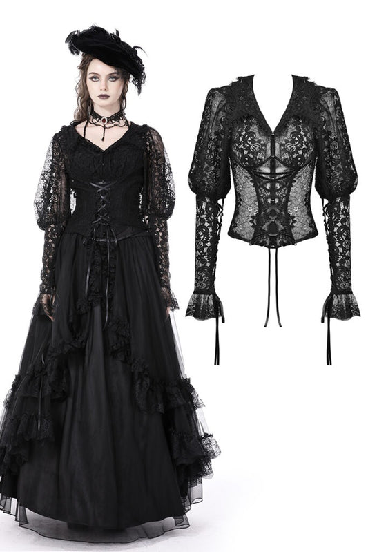 Gothic Sexy Lace Blouse