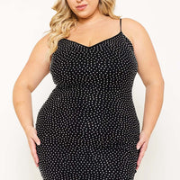 Rhinestone Body Plus Size Mini Dress