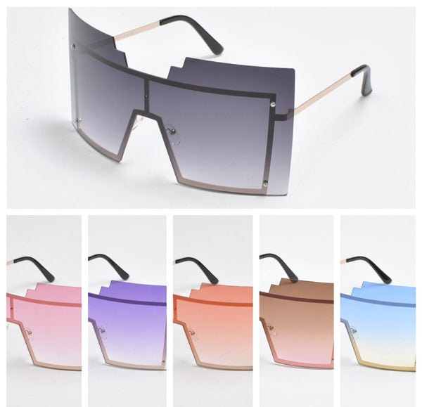 Large Square Cut Sunglasses