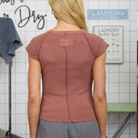 Crew Neck Short Sleeve Top