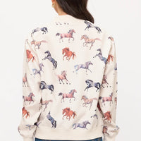Multi Horse Print Bomber Jacket