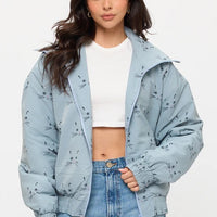 Cat Whiskers Print Jacket